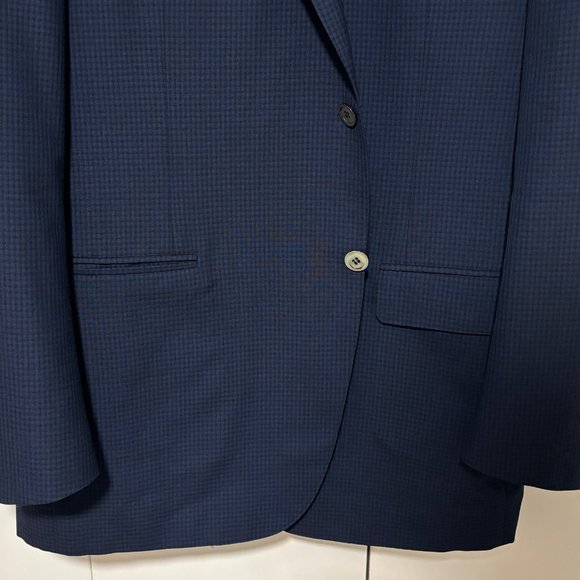 Canali Bue Checked Wool Sport Coat/ Blazer 44/46 Made in Italy - Picture 3 of 12